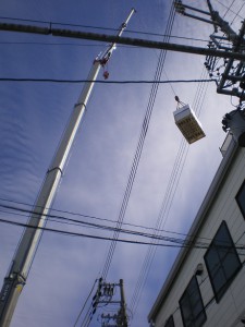 太陽光　荷揚げ